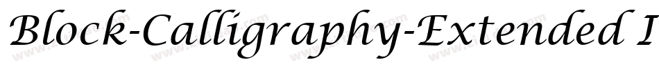 Block-Calligraphy-Extended Italic字体转换